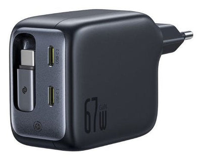Enercore CJ11 Fast Charger With Retractable Cable 3C 67W Eu Cosmic Black — image 1