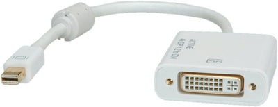 Roline 12.03.3137 Adapter Cable Vídeo 0,1M Mini DisplayPort DVI-d White — image 1