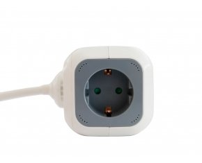 3GO Power Strip REG4CUBEUSB 4 Sockets Power 2 USB Cable 1.4M White And Grey — image 1