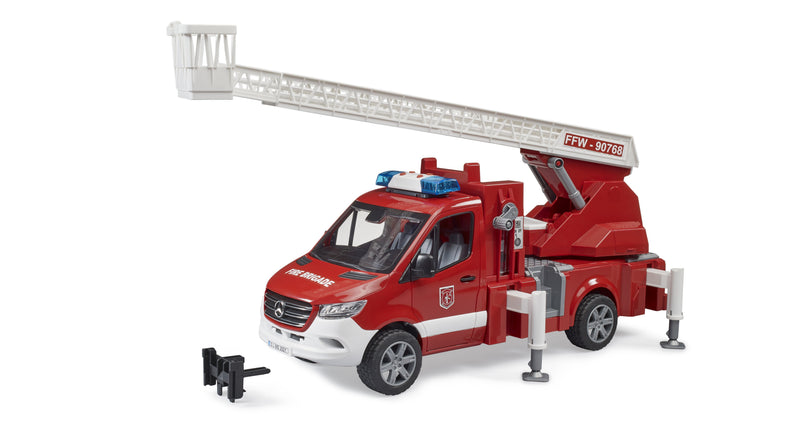 Bruder Vehículo Body Bomberos MB Sprinter With Módulo Light And Sound Red/White Ladder Giratoria, Pump