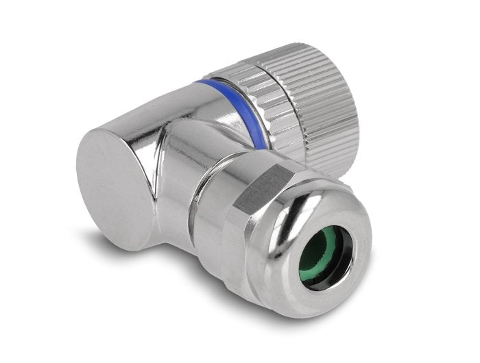 Delock 60565 M12 Connector Codificado a 4 Pines Female Assembly With Connection Screw With Ángulo 90° Metal