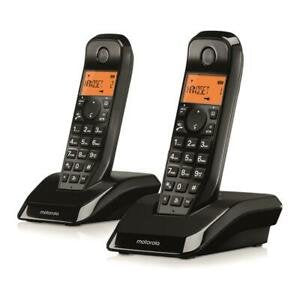 Motorola Telef. Wireless Dect Digital S1202 Duo Black/Screen Retroiluminada/Hands Libres/Id.llam 107S1202BLACK