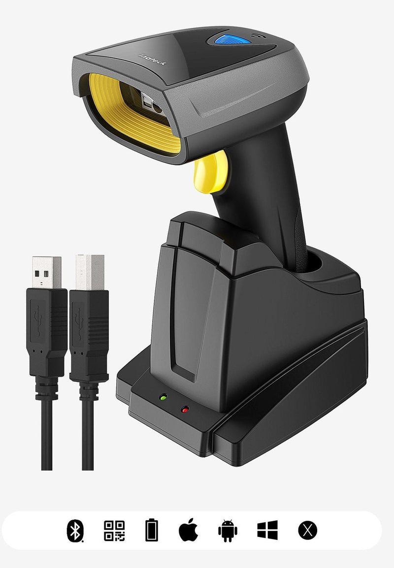 Inateck BCST-52 Reader Codes Barcodes Laptop 1D/2D Black Grey Yellow