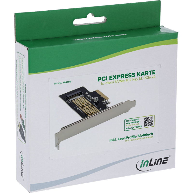 Inline PCIE Card a 1X Internal NVMe M.2 Key M - PCIE X4