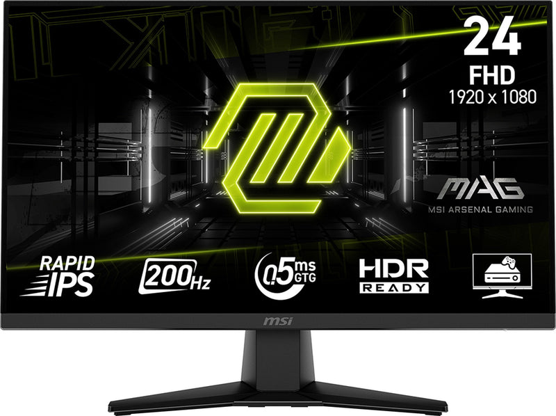 MSI Monitor LCD Mag 242F 23.8 Gaming Matte Panel IPS 1920X1080 16:9 200HZ 0.5 Ms Colour Black MAG242F