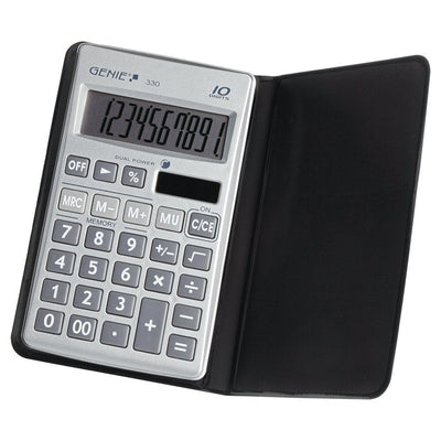 Genie 330 Calculator Bolsillo Screen Calculator Black Silver — image 1