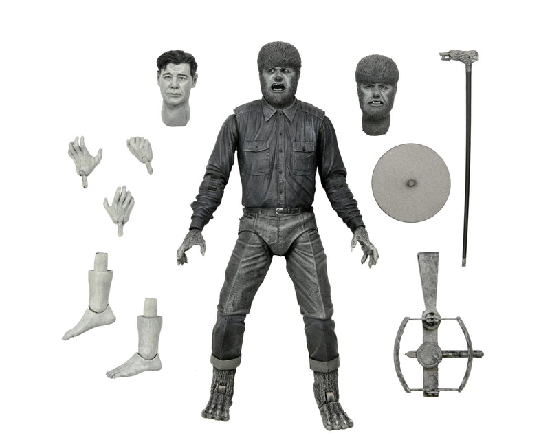 Neca Figura Universal Monster Scale Action Ultimate Wolf (b&w)