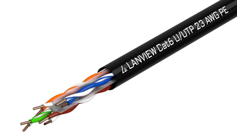 Lanview LVN122151 Network Cable Black 305M CAT.6 U/UTP (UTP)