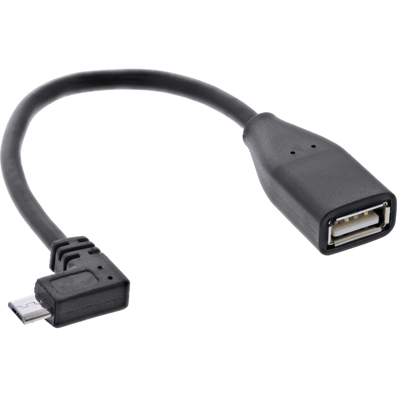 Inline Adapter Micro USB Otg Micro-b Male Ángulo a USB a Female 0,1M