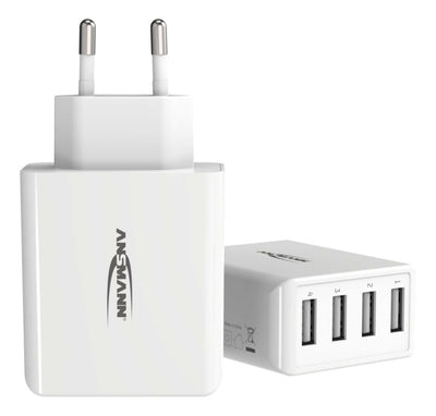 Ansmann Charger Wall USB 5V DC 3000MA 30W 4x USB White — image 1