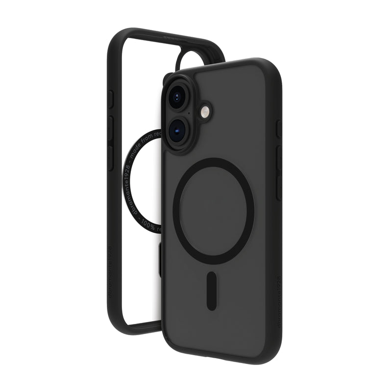 DBRAMANTE1928 Grenen Housing Rear Phone Mobile Phone Compatibilidad With Magsafe Plastic Black Apple Iphone 16