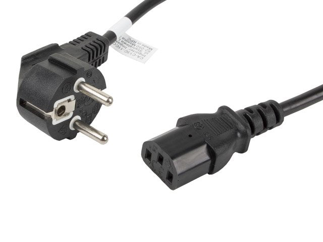 Lanberg Cable Power CA-C13C-11CC-0018-BK Connectors Schuko / IEC320 C13 1.8 Metres