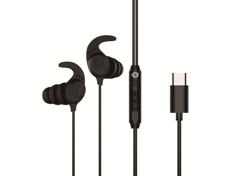 Conceptronic Headphone Intrauditivo USB-C BRENDAN02W 1.2M Microphone Controles Colour Black