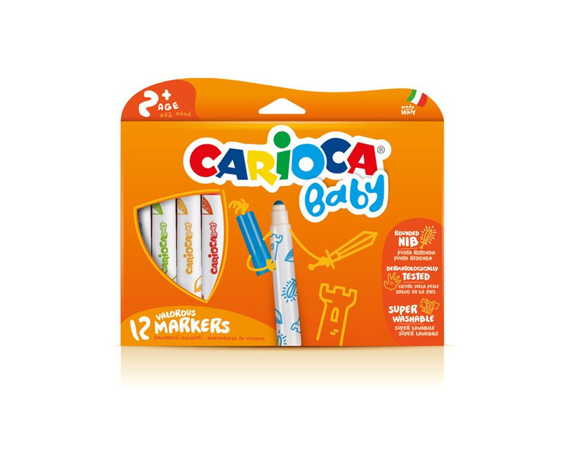 Carioca Marker 2 + Marker Extra-grueso Multicolour 12 Pieces