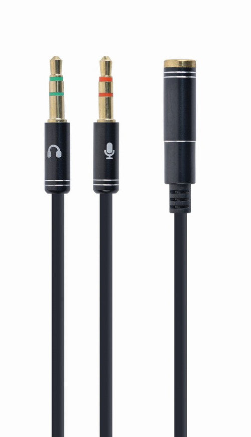 Gembird Cable Audio 3.5MM 4-PIN a 2 X 3.5MM Stereo Black — image 1