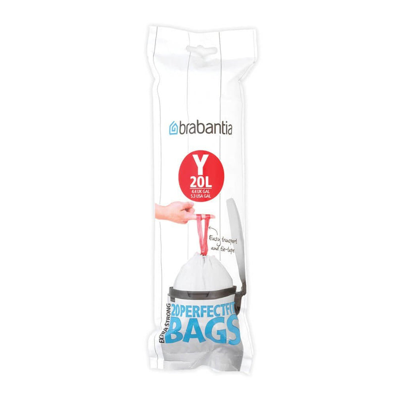 Brabantia 116742 Bag Basura 20 L White 20 Pieces
