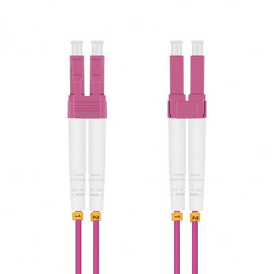 Helos Lwl Network Cable Lc/Lc Duplex 50/125?M OM4 Erikavioletat 15,0M — image 1