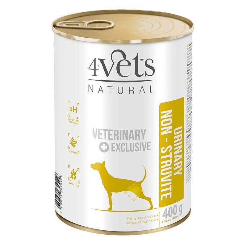4VETS Natural Urinary No Struvit Dog - Comida Húmeda Perros - 400G