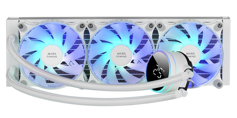 Mars Gaming Refrigeracion Liquida Frgb Ml-lcd 360 White 360MM/ Iluminación ARGB/ Screen LCD With Monitoreo Tem