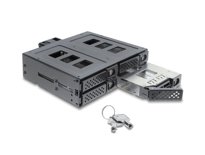 Delock 5.25? Bastidor Removable 4 X 2.5? SATA Or Sas HDD SSD With Lock — image 1