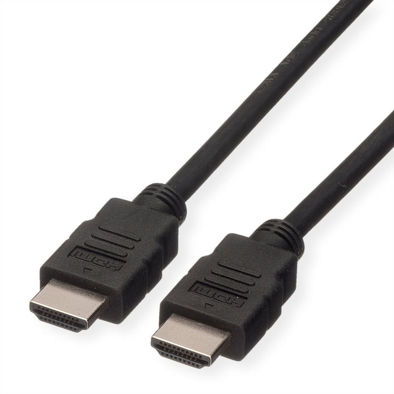 Roline Green HDMI High Speed Cable With Ethernet, Tpe, Black 1M
