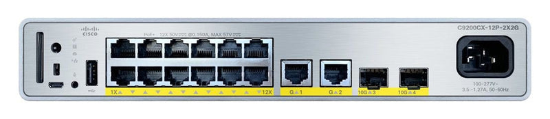 Cisco C9200CX-12P-2XGH- And Switch Gestionado Gigabit Ethernet (10/100/1000) Energía Sobre Ethernet (PoE)