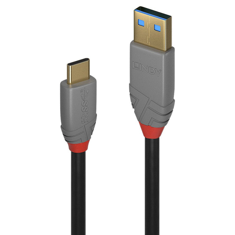 Lindy 36912 USB Cable 1,5M USB 3.2 Gen 2 (3.1 Gen 2) USB C USB a Black Grey