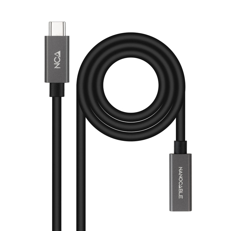 Nanocable USB Cable 3.2 GEN2X2 60W 4K/60HZ USB-C M/H - 1.0M - Black