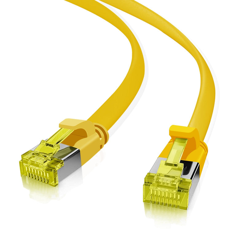 Helos Ultra Flaches Patchkabel U/FTP CAT.6A Yellow 7,5M