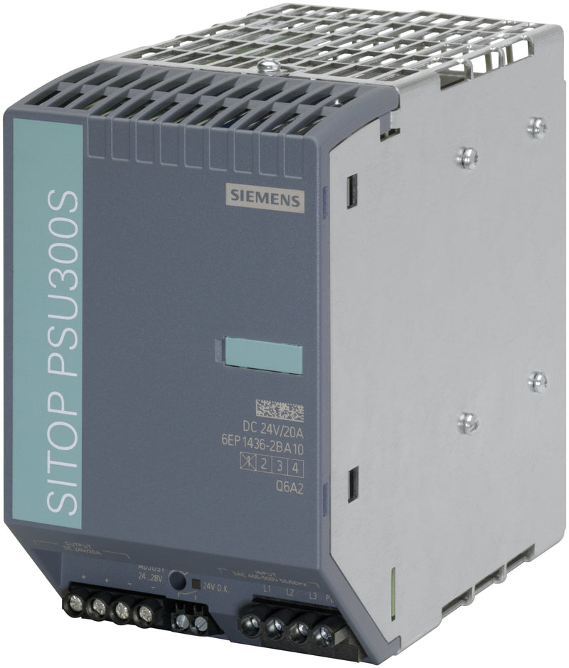 Siemens 6EP14362BA10 Sitop PSU300S 20A Geregelte Power Eing. 3P 400-500VAC