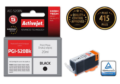 Activejet Ink ACC-520BN (reemplazo Canon PGI-520BK - Supreme - 20ML - Black — image 1