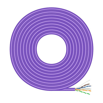 Aisens Bobina Cable RJ45 Lszh CAT.6 UTP Rigido AWG23 Cca (aleacion) - 100M - Violet — image 1