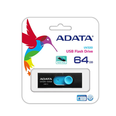 ADATA USB Flash Drive UV320 64GB USB 3.1 Black — image 1