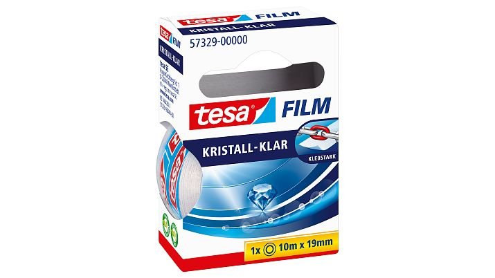 Tesa Crystal-clear, 1 Roll 19MM, Tape Adhesiva Transparent 10 Metres