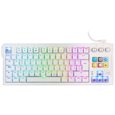 Mars Gaming Keyboard Gaming Mecánico Mk-master Switch Red White Includes Smartdeck — image 1