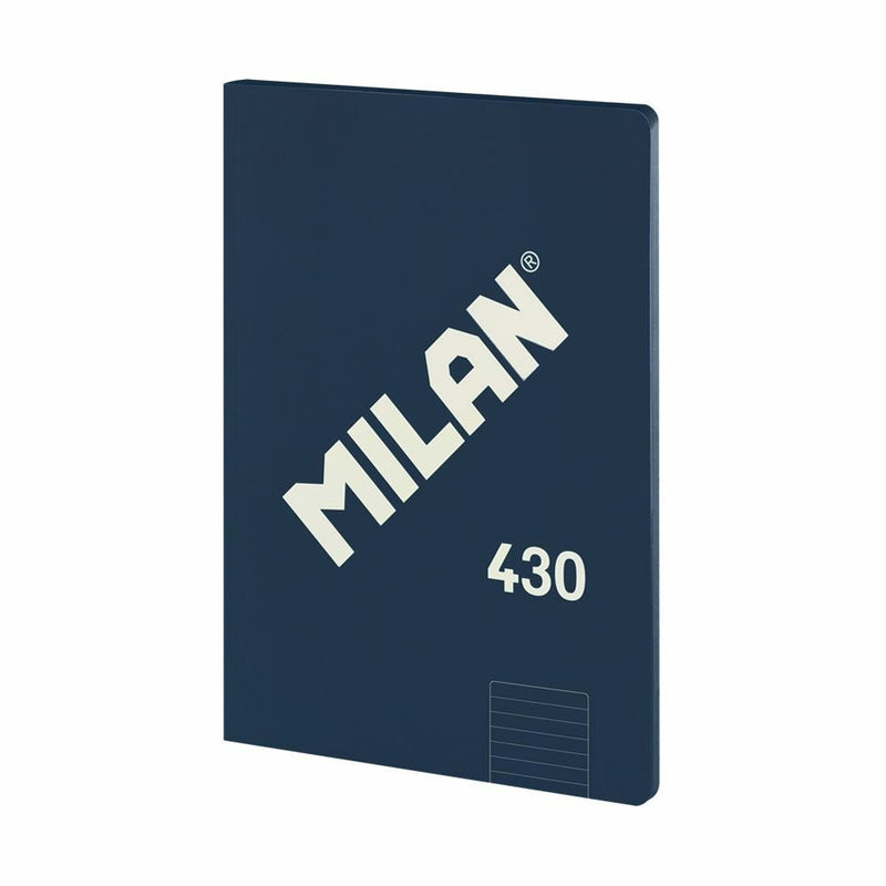 Milan Libreta Encolada Formato A4 Pautado 7MM - 48 Hojas 95 Gr/M2 - Microperforado - Cover Blanda - Colour Blu