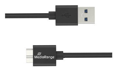 Mediarange Cable Charging USB-A a Micro-b USB 3.0, 1.8M, Sw — image 1