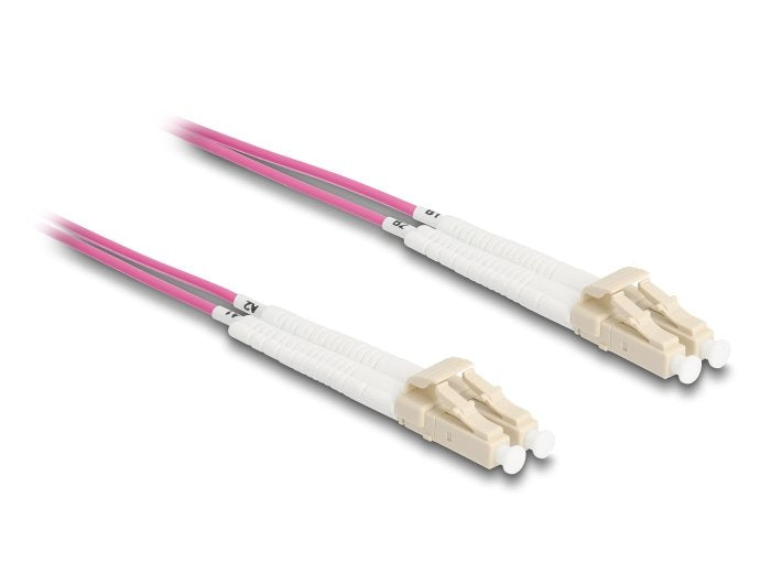 Delock Lwl Cable Lc Duplex a Lc Duplex Multimode OM4 Winkelbar 2M