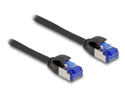 Delock 80227 Network Cable RJ45 CAT.6A S/FTP Slim 1M Black — image 1