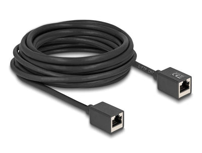 Delock Network Cable Alargador Empalme RJ45 Connector Female a RJ45 Connector Female CAT.6A S FTP 7,5M Black — image 1