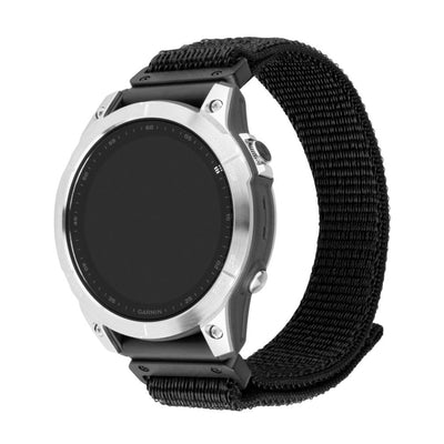 Fixed Nylon Sporty Strap For Garmin Quickfit 26MM, Black — image 1