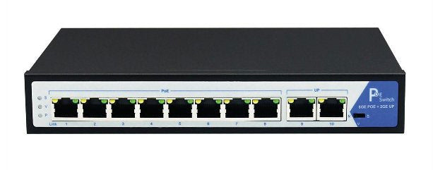Value PoE + Gigabit Ethernet Switch, 8 + 2 Ports