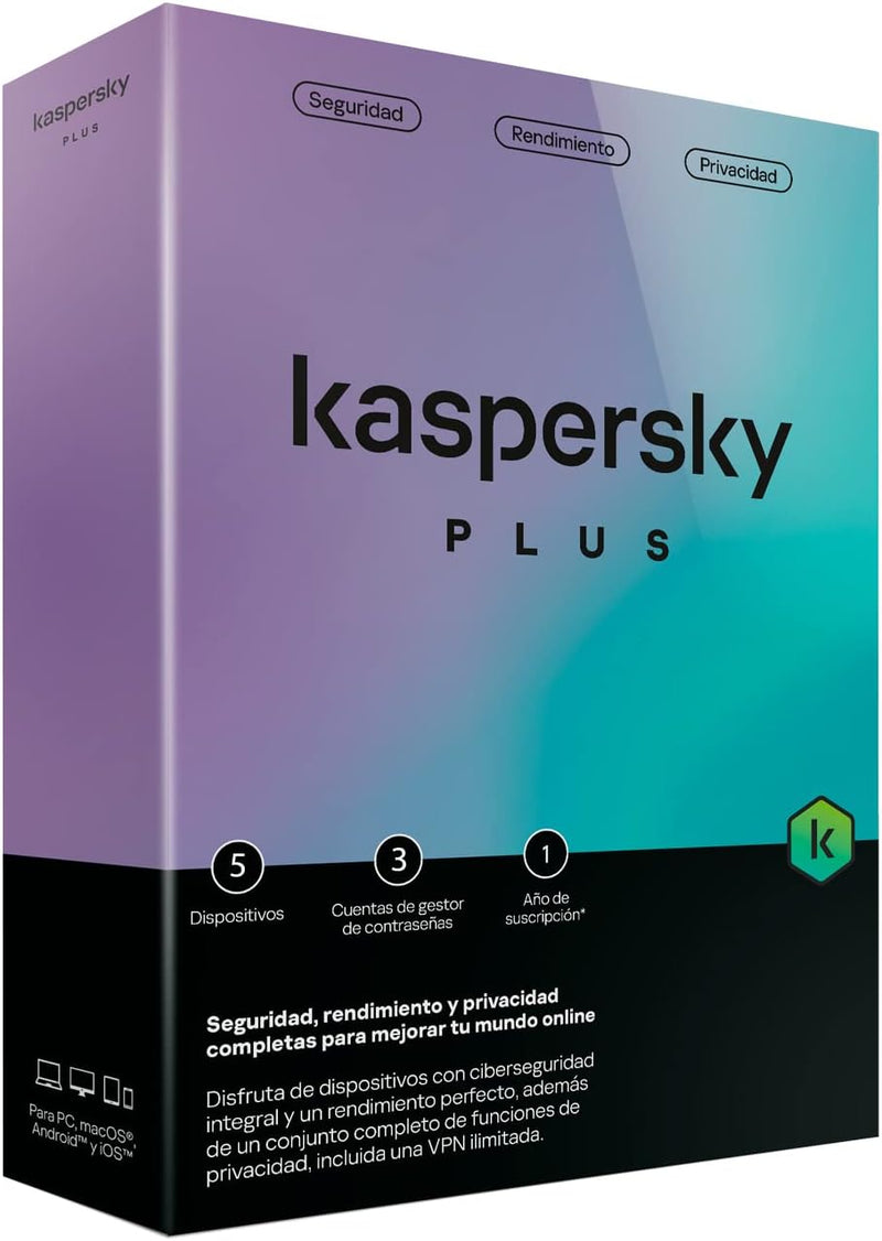 Kaspersky Antivirus Plus 5 Dispositivos 1 Year