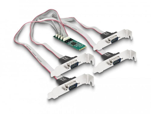 M.2 Card a 4 X Serie RS-232 DB9 With Standard And Low Profile Slotblenden — image 1
