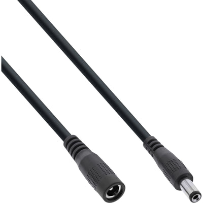 Inline Cable Extensión Cc , Plug Cc Male/Female 5,5X2,1MM, Awg 18, Black 1M — image 1