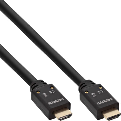 Inline HDMI Cable Activo With Ethernet, 4K2K, M/M, Black Contactos Dorados, 15M — image 1
