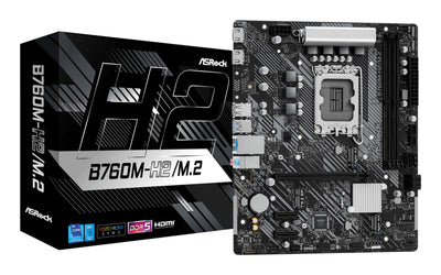 Asrock Board B760M-H2/M.2 Intel B760 1700 microATX 2 DDR5 2 HDMI 2.5G LAN PCIE4 2X M.2 — image 1