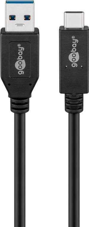 Goobay USB Cable -a - USB-C USB 3.2 Generación 2, 3A 0.50M Black — image 1