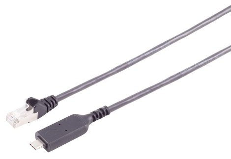 S-impuls USB-C LAN Cable Adapter 1G, RJ45, Pvc, Black 1,5M — image 1