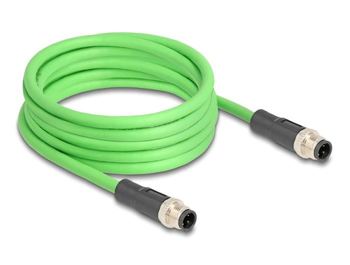 Delock 80417 Cable M12 Codificado D 4 Pin Male a Male Pur (tpu) 2M — image 1